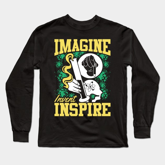 Imagine Invent Inspire Science Long Sleeve T-Shirt by Teewyld